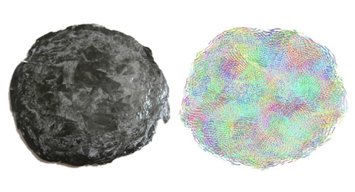Final shapes of test (left) and simulation (right)