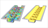 Compression molding simulation with lattice-rib geometry