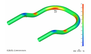 Post-bending thickness distribution