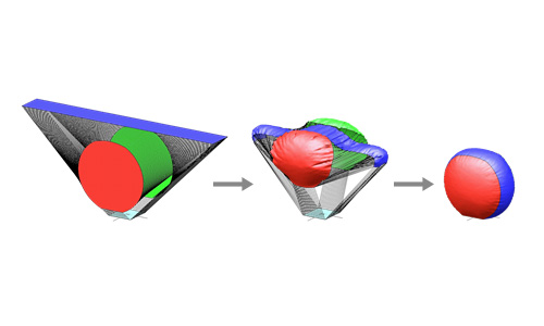 Airbag sewing simulation for 3D airbag