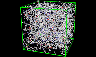 Simulation of crosslinking reaction