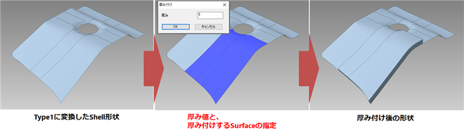 Figure3. OffsetによるIGA Solid作成機能