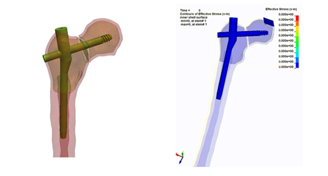 図5. 有限要素解析用メッシュ生成とAnsys LS-DYNAによる解析