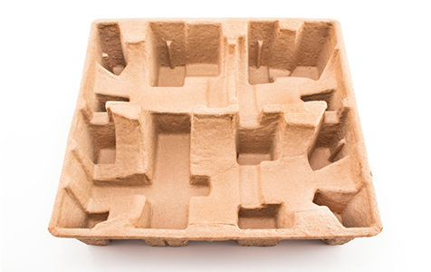 図1. パルプモールドによる梱包材の例