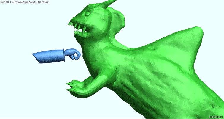 図7　未知の怪獣「クーハイヤン」衝突解析結果