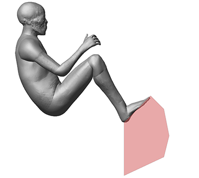 図2　脚の最大可動域