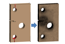 図11. Ansys Mechanicalによるき裂進展解析