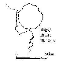 [図2]&emsp;6500万年前の推定大阪湾
